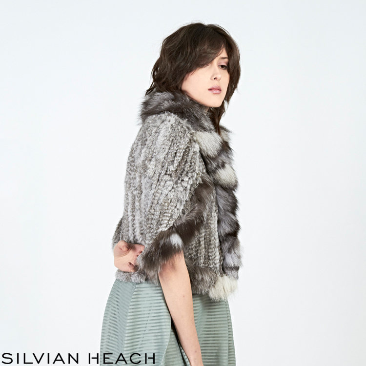 【SILVIAN HEACH】兔毛短披肩外套