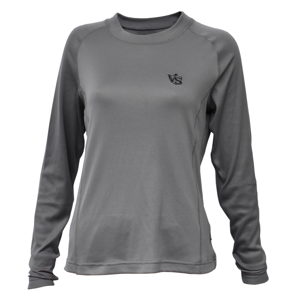 VITAL ENERGY鍺能量女中空快乾保暖衣 ( 圓領 )(深灰、醬紅、黑色)