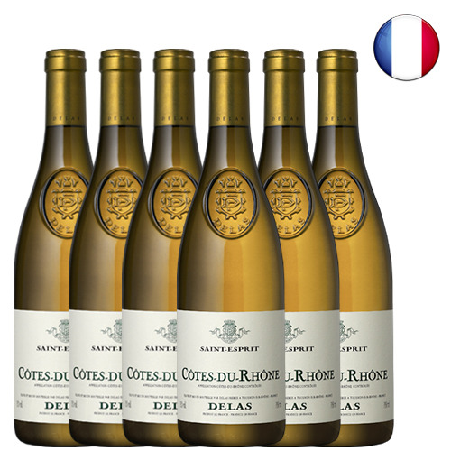 Delas Cotes du Rhone Saint Esprit Blanc 2019 - 6 Bottle