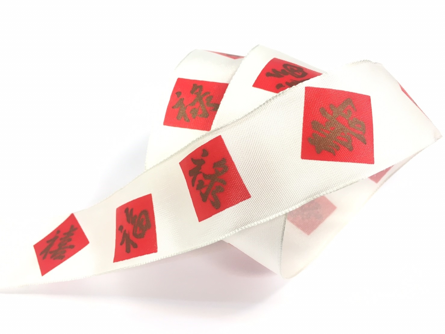 日式紅白福祿壽禧/平織鐵絲/38mm