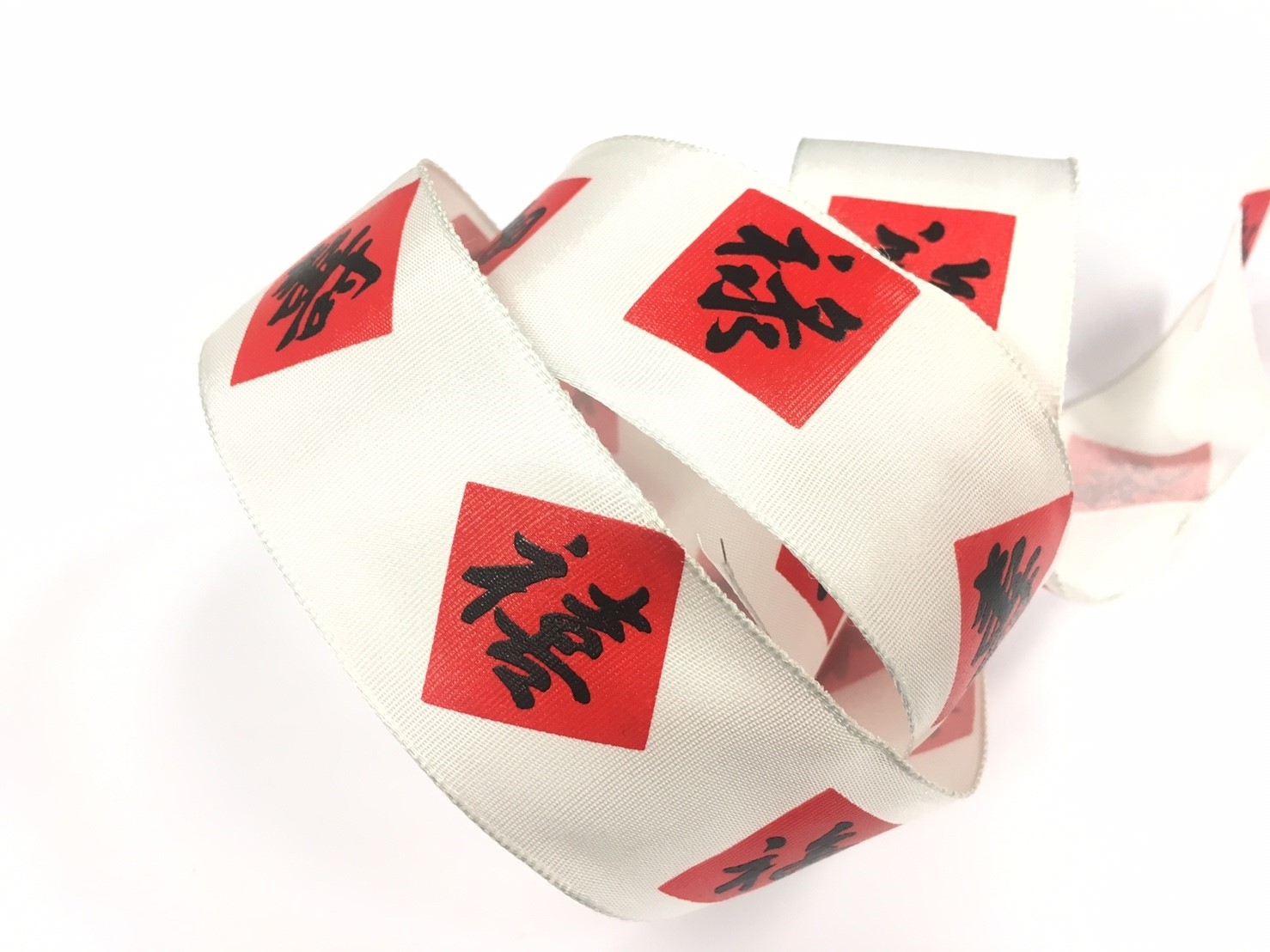 日式紅白福祿壽禧/平織鐵絲/38mm