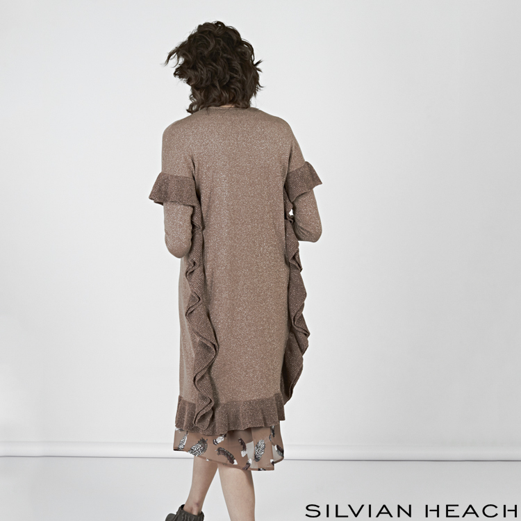 【SILVIAN HEACH】荷葉飾針織長外套