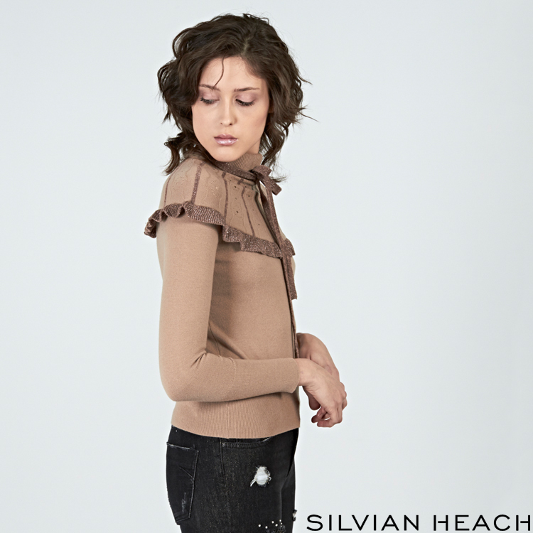 【SILVIAN HEACH】頸部綁帶針織衫