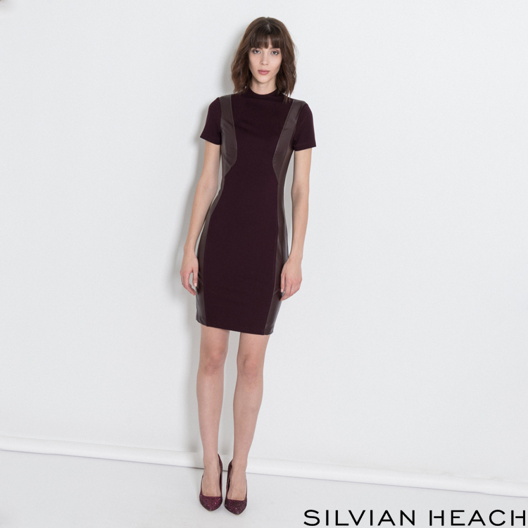 【SILVIAN HEACH】顯瘦拼接繃帶短洋裝