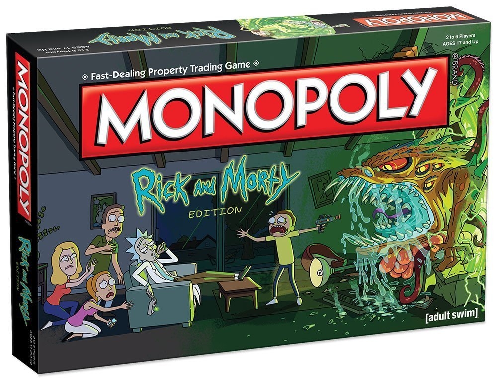 Rick and Morty 瑞克和莫蒂 Monopoly 經典桌遊大富翁卡牌組合包