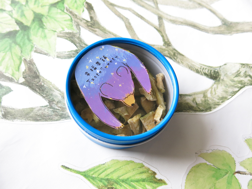 海藍熊款金屬小圓盒小巧水果乾