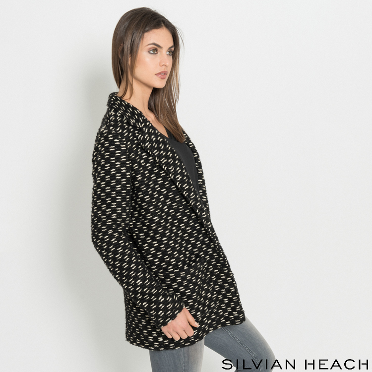 【SILVIAN HEACH】黑白相間羊毛大衣