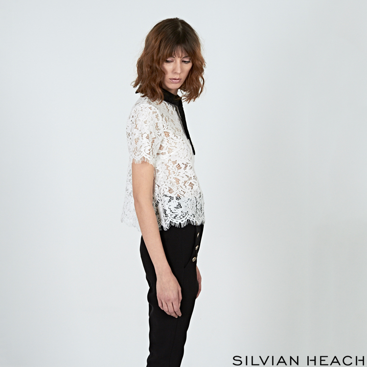 【SILVIAN HEACH】蕾絲短袖上衣