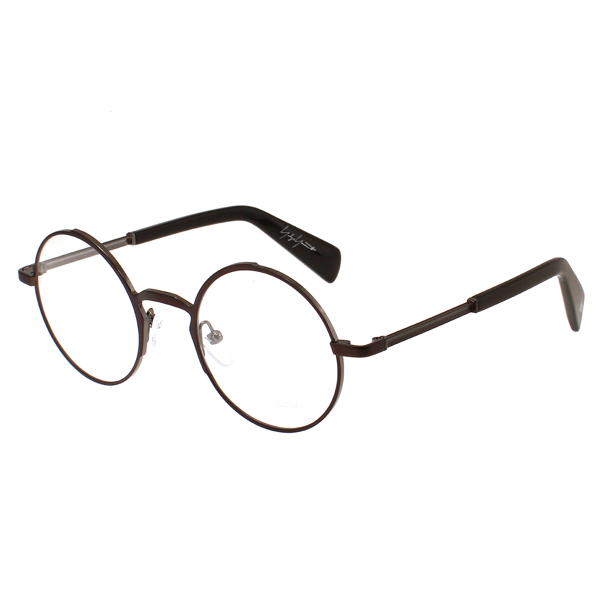 【Y’s yohji yamamoto】✴️日本製 眼鏡職人作 新品未使用 Yohji Yamamoto 山本耀司復古前衛圓形框面光學眼鏡-咖啡-YY3007-115