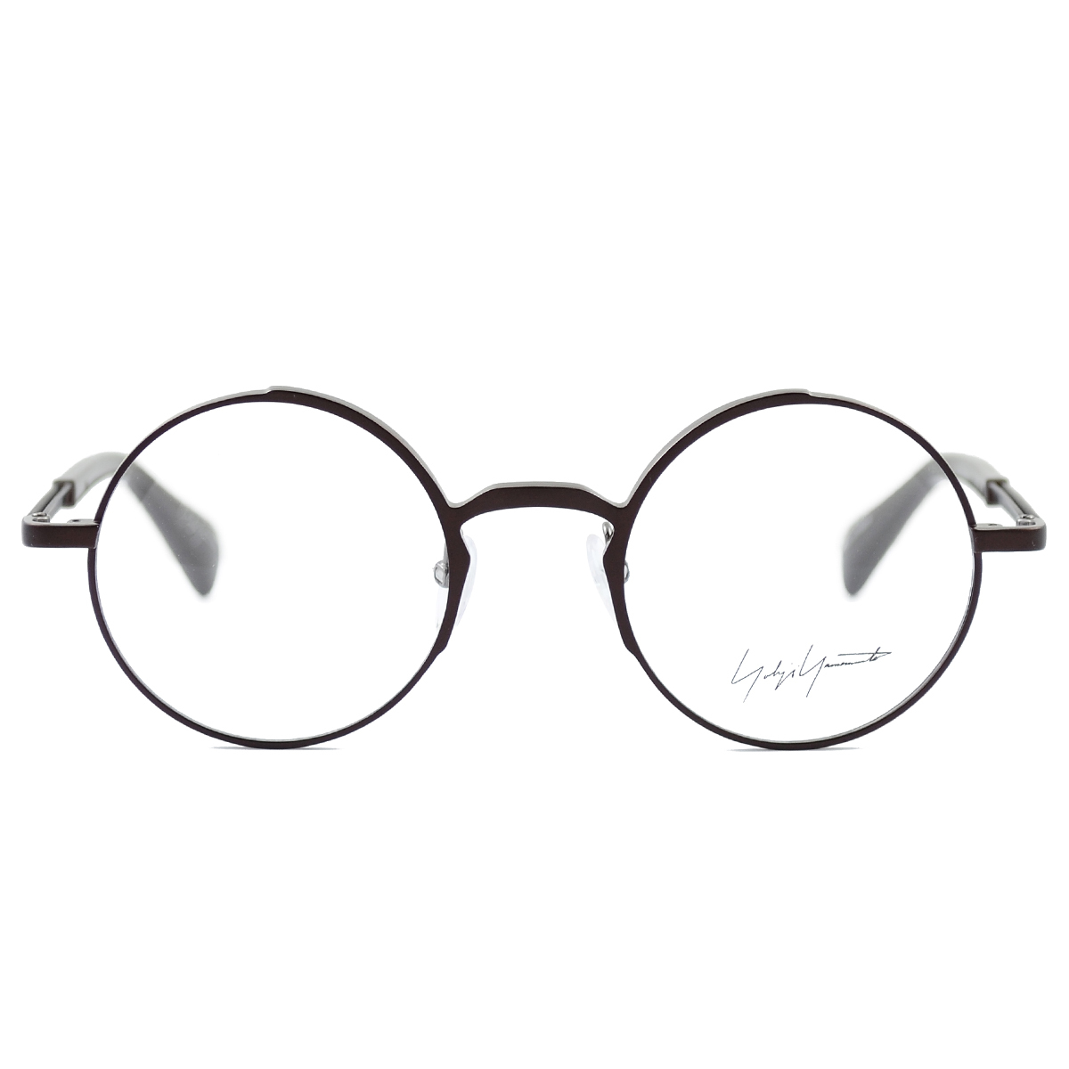 Yohji Yamamoto 山本耀司復古前衛圓形框面光學眼鏡-咖啡-YY3007-115