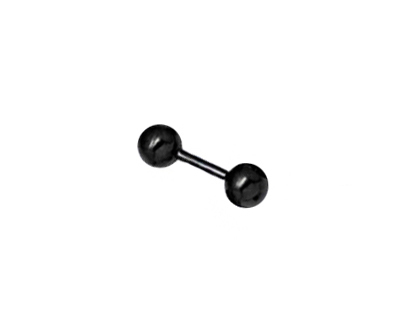 SS316L Black PVD Surgical Steel Barbell Earrings
