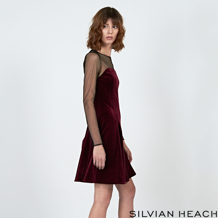 【SILVIAN HEACH】紗質拼接小洋裝