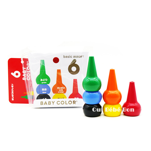 Baby Color 兒童安全蠟筆 ​鮮豔動物園6色 (Original)