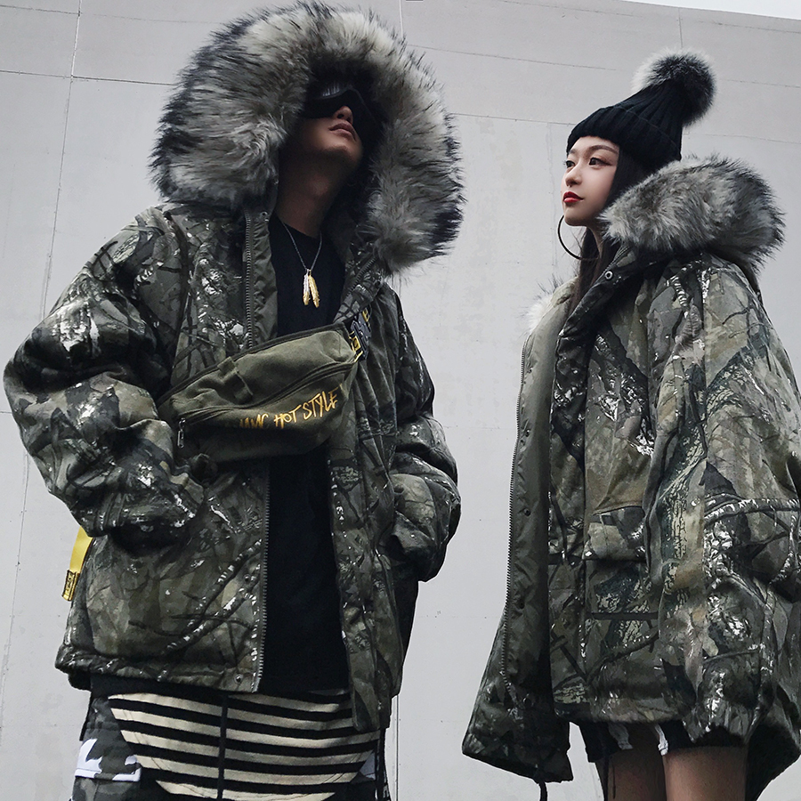 【 LAB.003選物 MAMC Camouflage overcoat 樹葉迷彩雕大衣 】