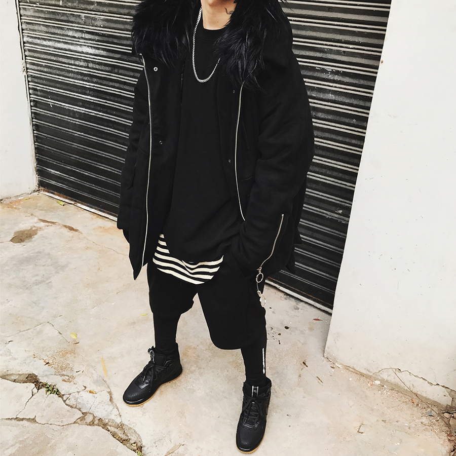 【 LAB.003選物 MAMC Black Padded Coat 暗黑山雕大衣 】