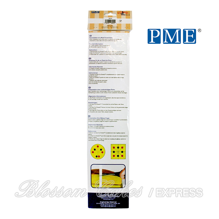 PME Easy Cut Dowels 40 cm (16"), Pack of 8