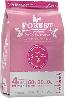 新西蘭 FOREST 無穀物天然系列 - 全貓鴨肉配方 4lb / 15lb