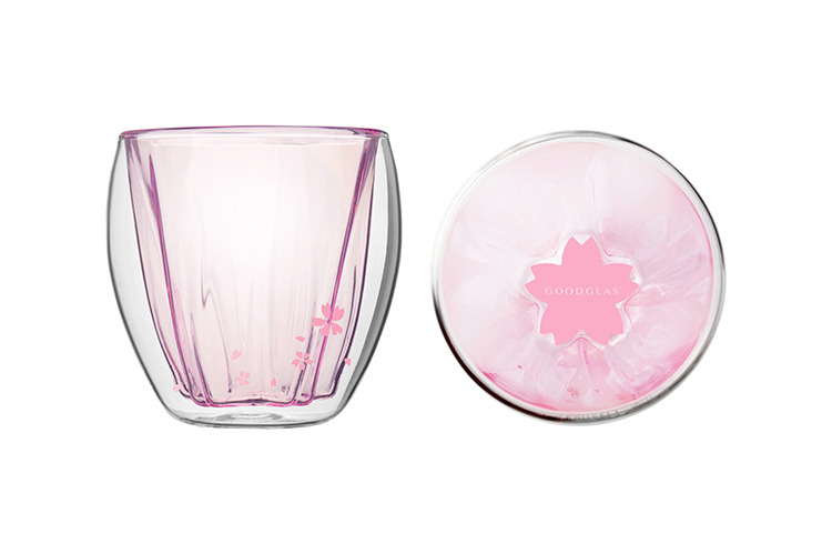 好玻櫻花雙層杯玻璃杯聯名深夜法式甜點