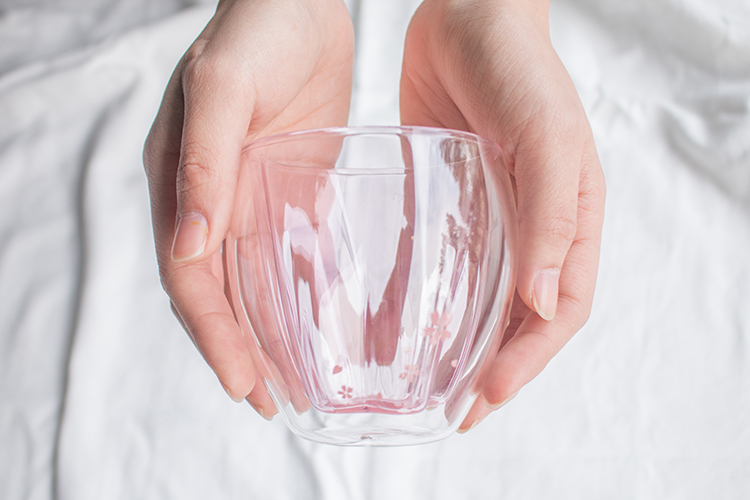 好玻櫻花雙層杯玻璃杯聯名深夜法式甜點