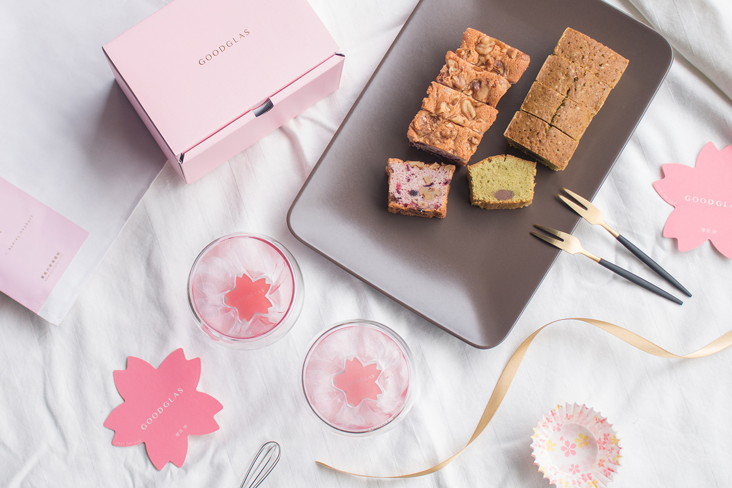 好玻櫻花雙層杯玻璃杯聯名深夜法式甜點