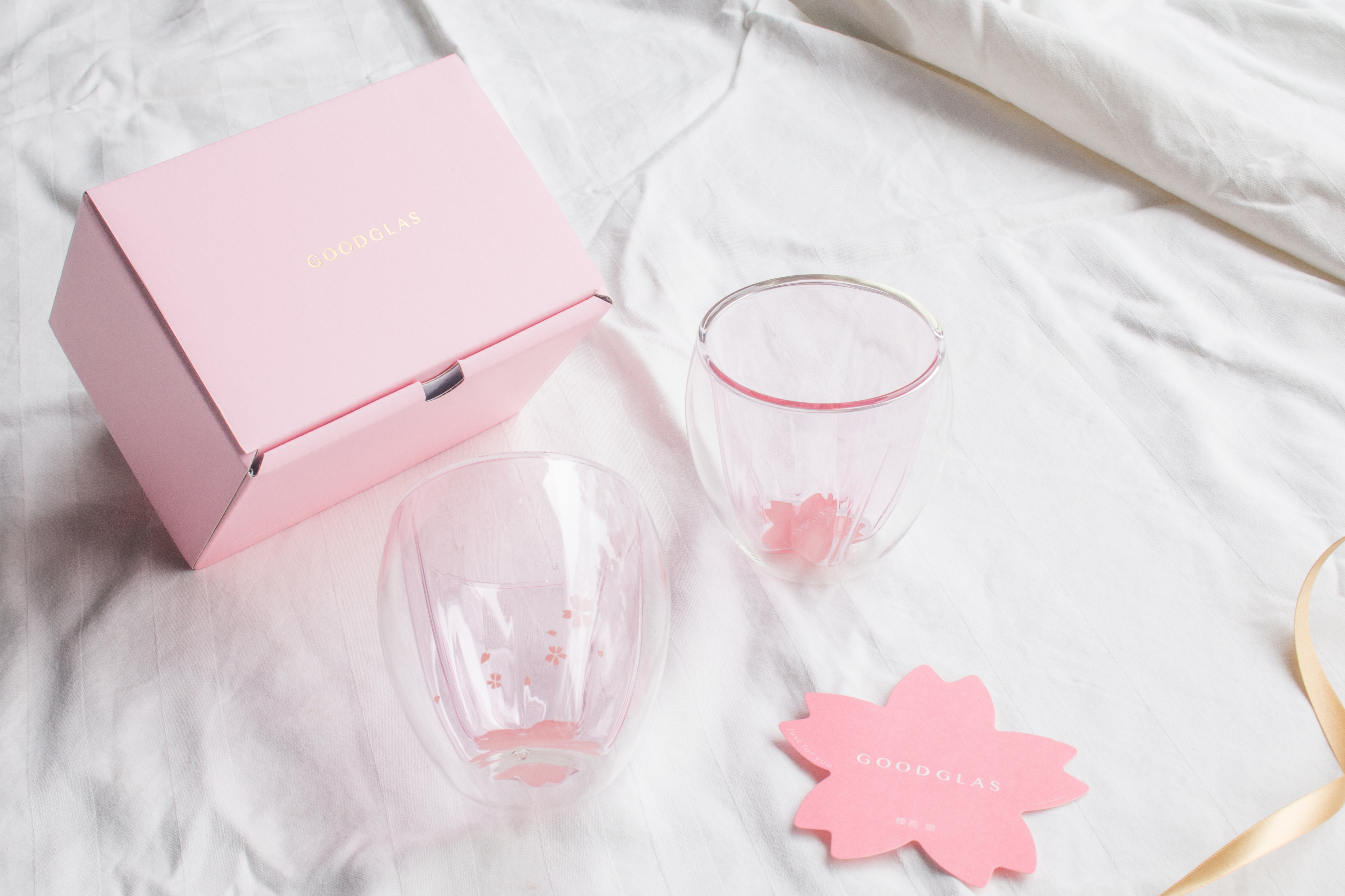 好玻櫻花雙層杯玻璃杯聯名深夜法式甜點