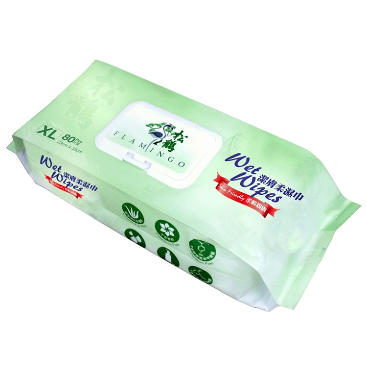 Flamingo 松鹤 - 湿纸巾 (23 x 33cm) | (原箱12包 x 80片)