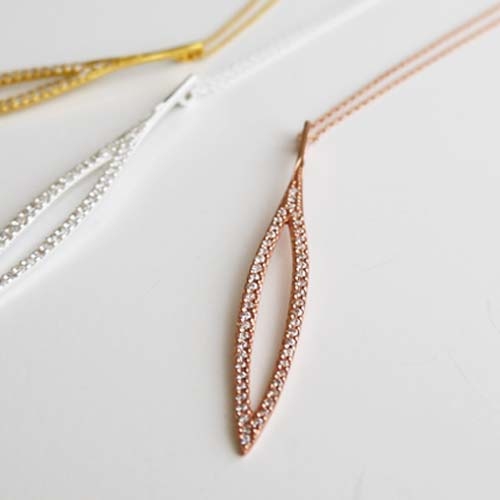 秋天純銀項鍊(玫瑰金色)/DN722R