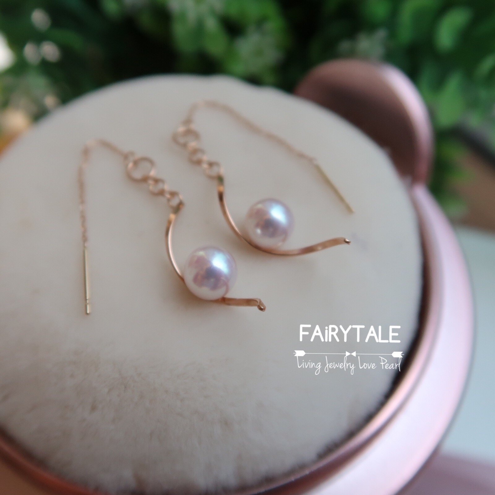 18K金日本Akoya珍珠耳線 (6.5-7mm)