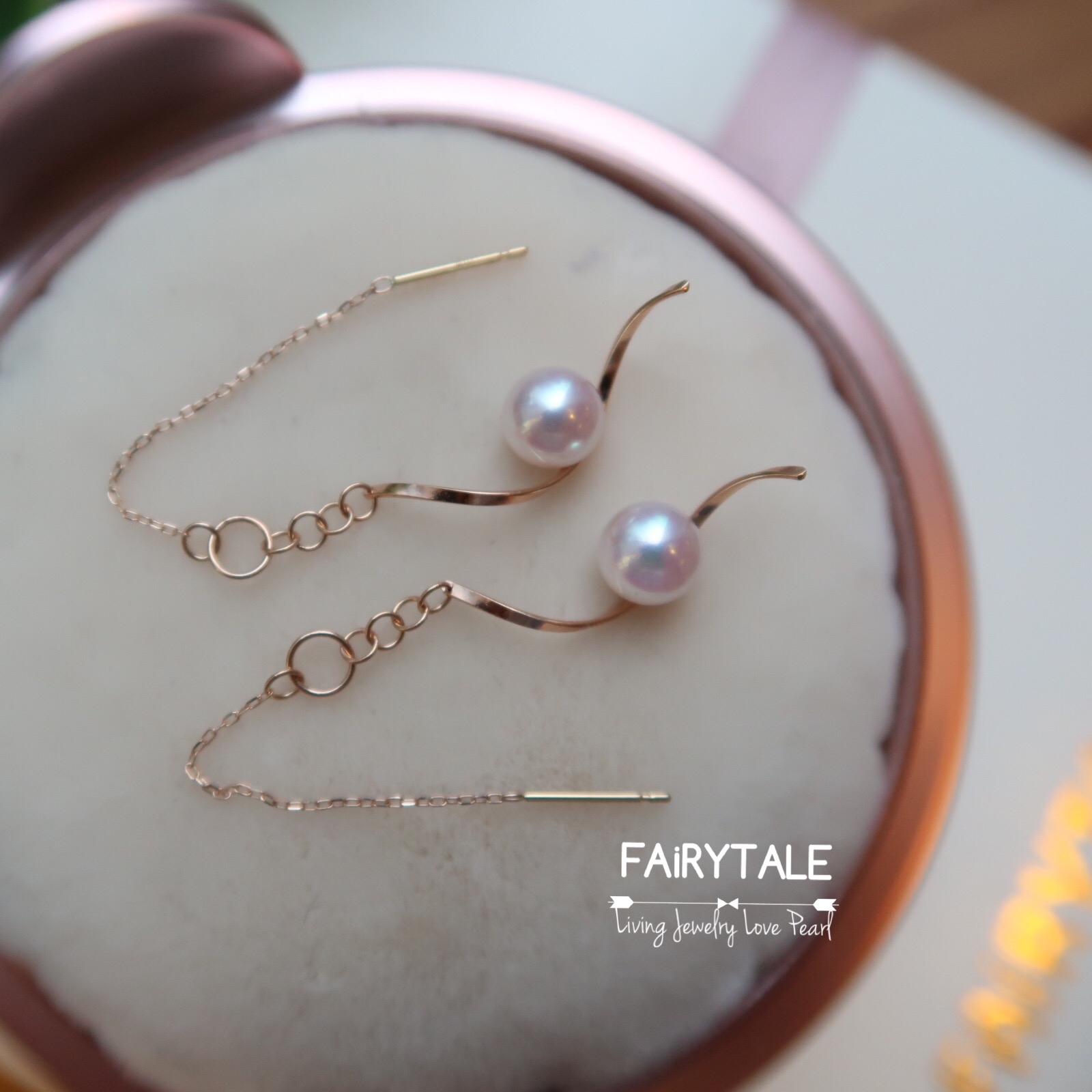 18K金日本Akoya珍珠耳線 (6.5-7mm)