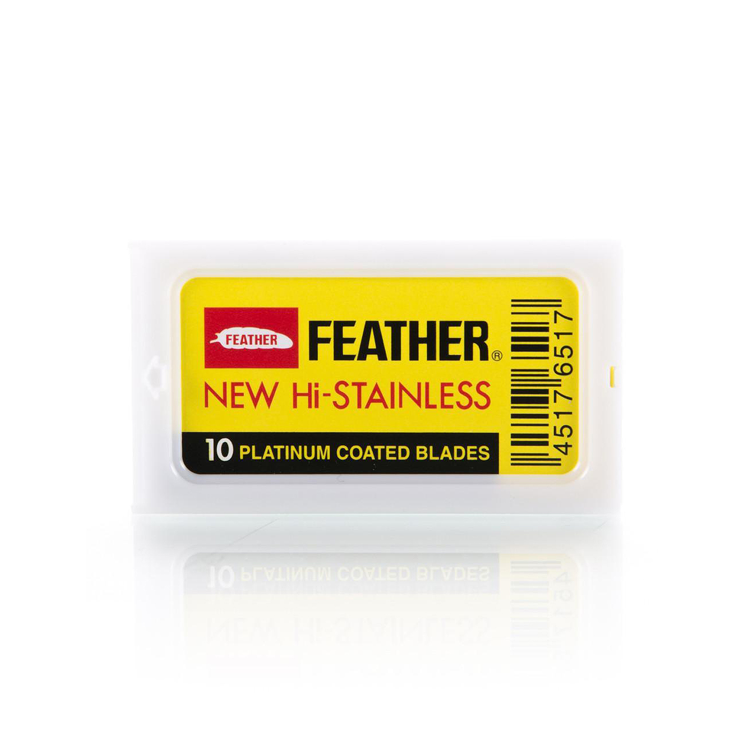 日本 Feather - 羽毛鉑金 雙面刮鬍刀片（10片裝 / 通用傳統復古雙刃安全刮鬍刀）