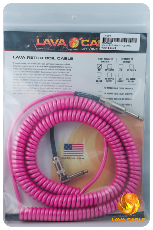 美國 LAVA Cable Retro Coil 復古捲捲線 導線 6M 一直一L 顏色可選