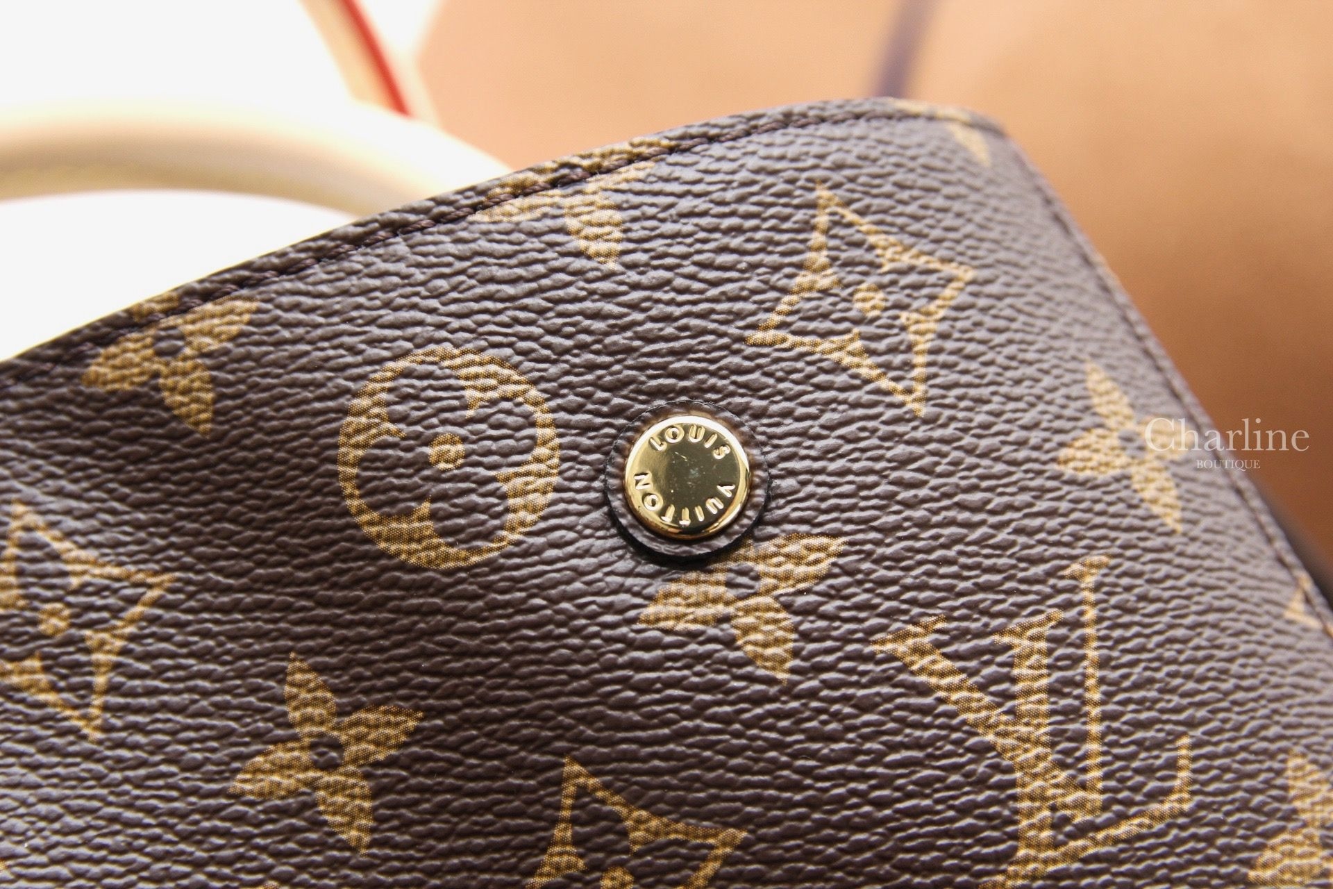 Louis Vuitton Ｍontaigne BB 咖啡色手提肩背包