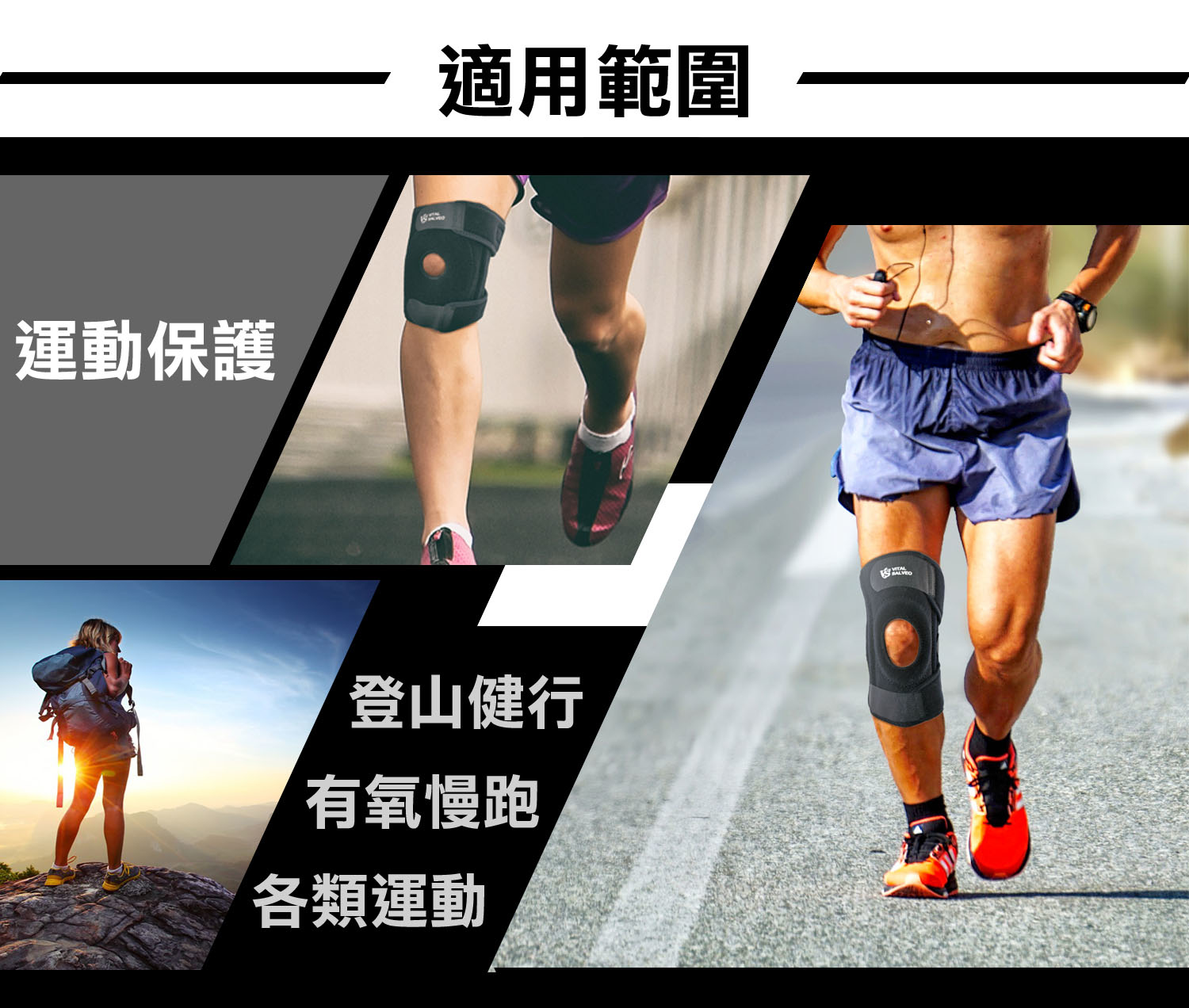 全新系列紗比優可調式護膝適合運動登山跑步生活保健者使用