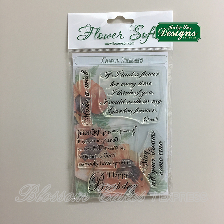 Katy Sue Floral Sentiment Stamps Design 1