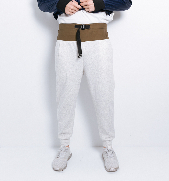 收放自如-鬆緊帶針織休閒褲