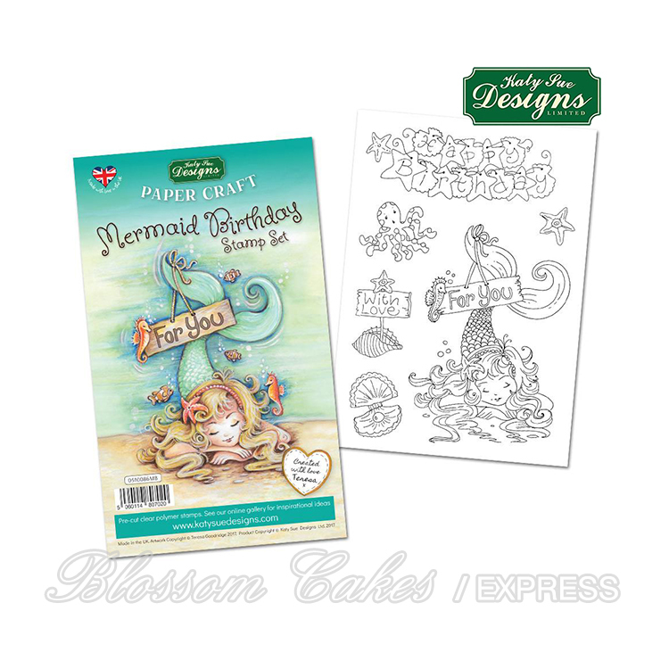 Katy Sue Mermaid Birthday Stamp Set