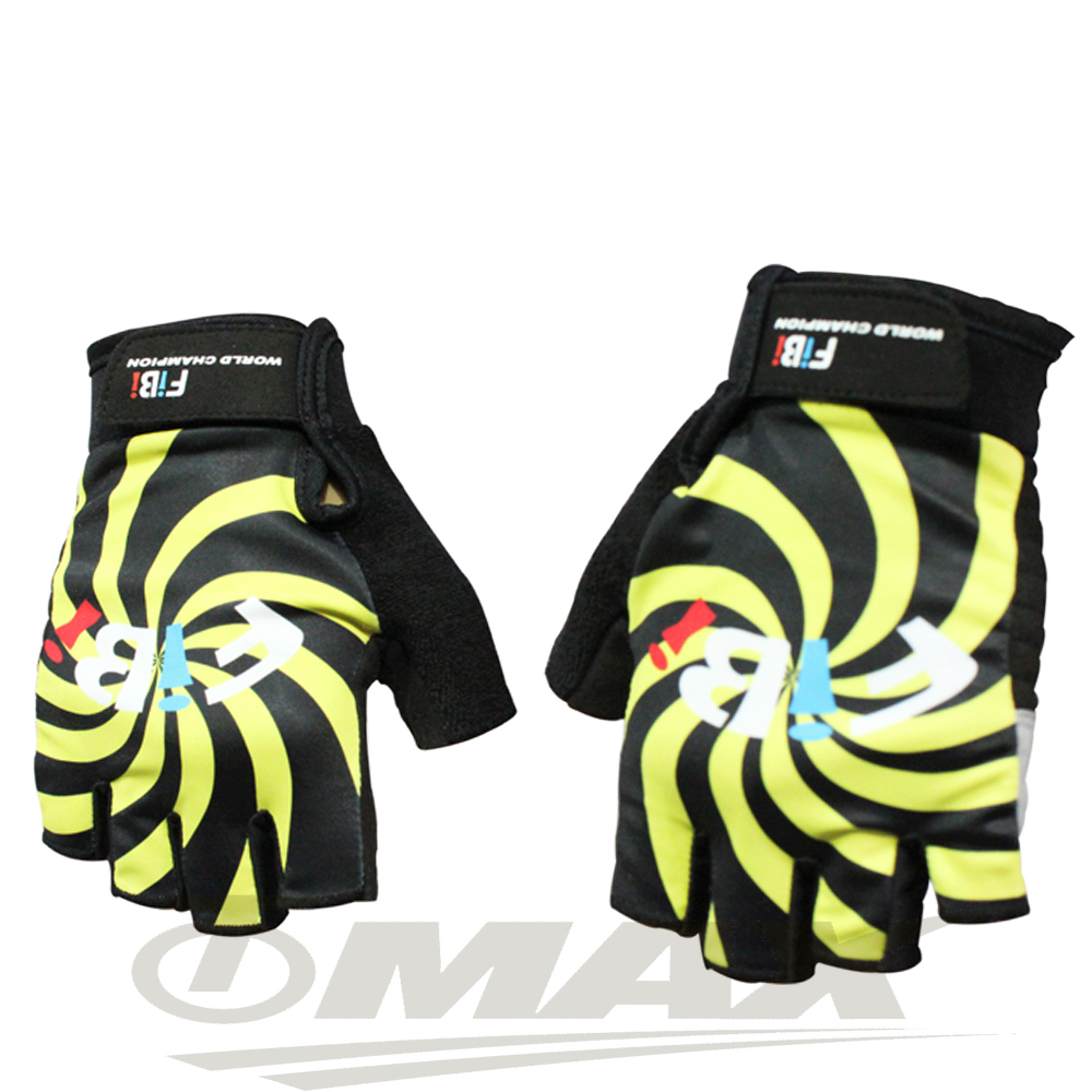 omax風火輪萊卡半指手套-黃色 破盤下殺