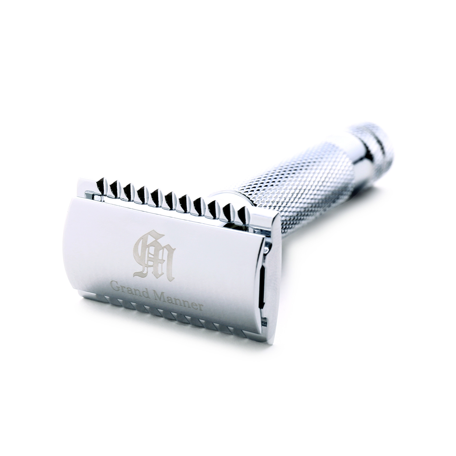 ★ 63折 ★ Grand Manner 特務系列 復古雙面安全手動刮鬍刀 3件組（銀 / 傳統老式雙刃刮鬍刀片）