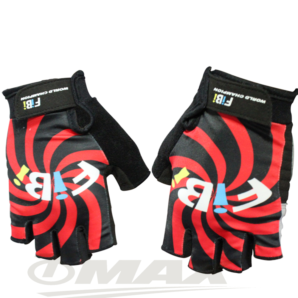 omax風火輪萊卡半指手套-紅色 破盤下殺