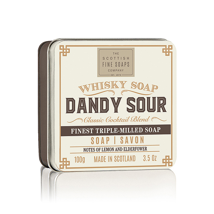 英國 Scottish Fine Soaps - 威士忌系列 紳士沐浴皂 / 香氛皂（男子漢 Dandy Sour / 白盒）