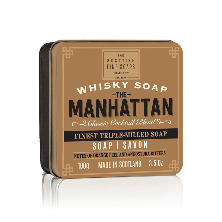 英國 Scottish Fine Soaps - 威士忌系列 紳士沐浴皂 / 香氛皂（曼哈頓 Manhattan / 棕盒）