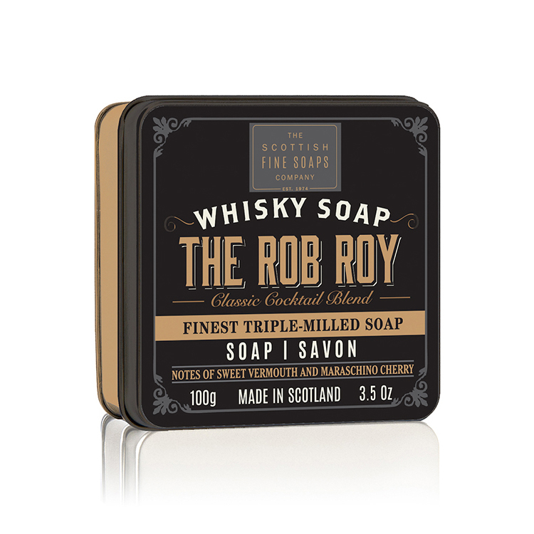 英國 Scottish Fine Soaps - 威士忌系列 紳士沐浴皂 / 香氛皂（羅伯洛伊 Rob Roy / 黑盒）