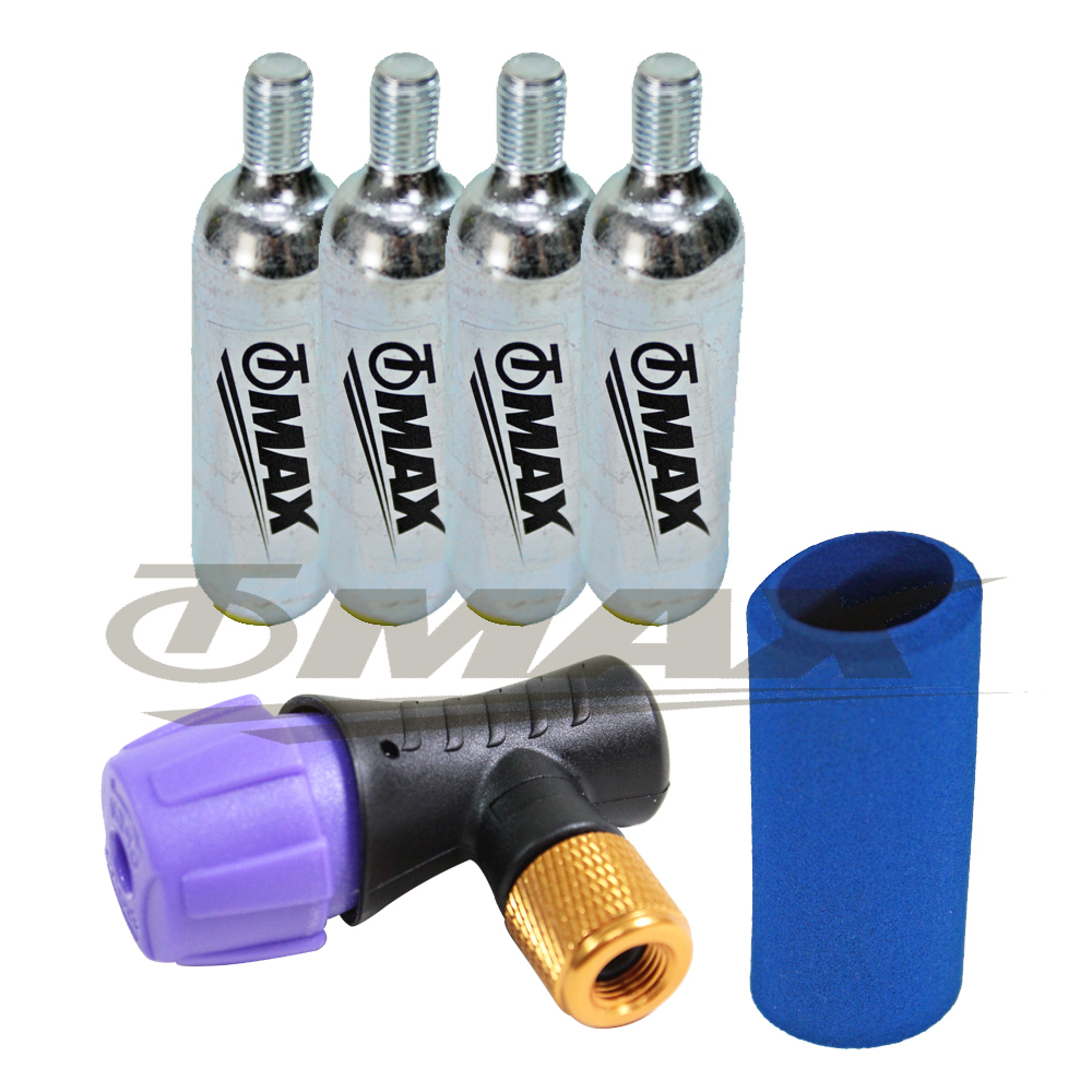 omax-CO2鋼瓶4入+鋼瓶轉接頭1入+鋼瓶防凍護套1入 破盤下殺 OMAX歐妹思購物網