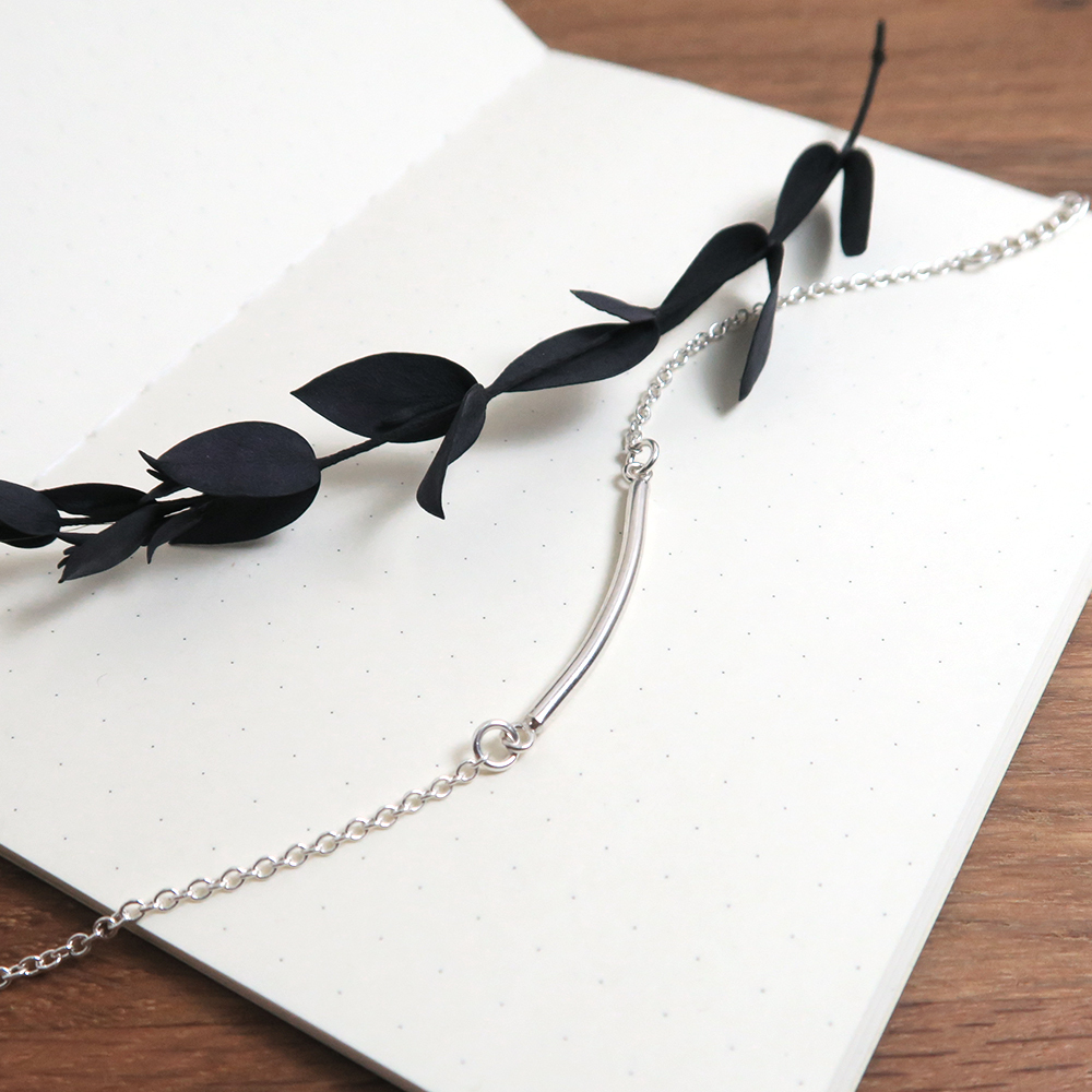 極簡圓線純銀手鍊 清新簡約百搭設計 925純銀手鍊