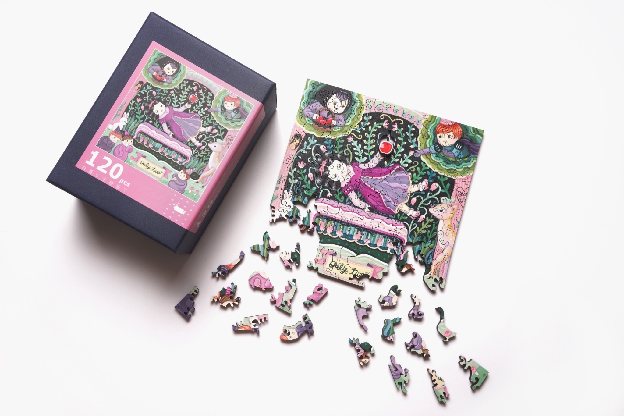 白雪公主睡著了 Snow White 木質拼圖