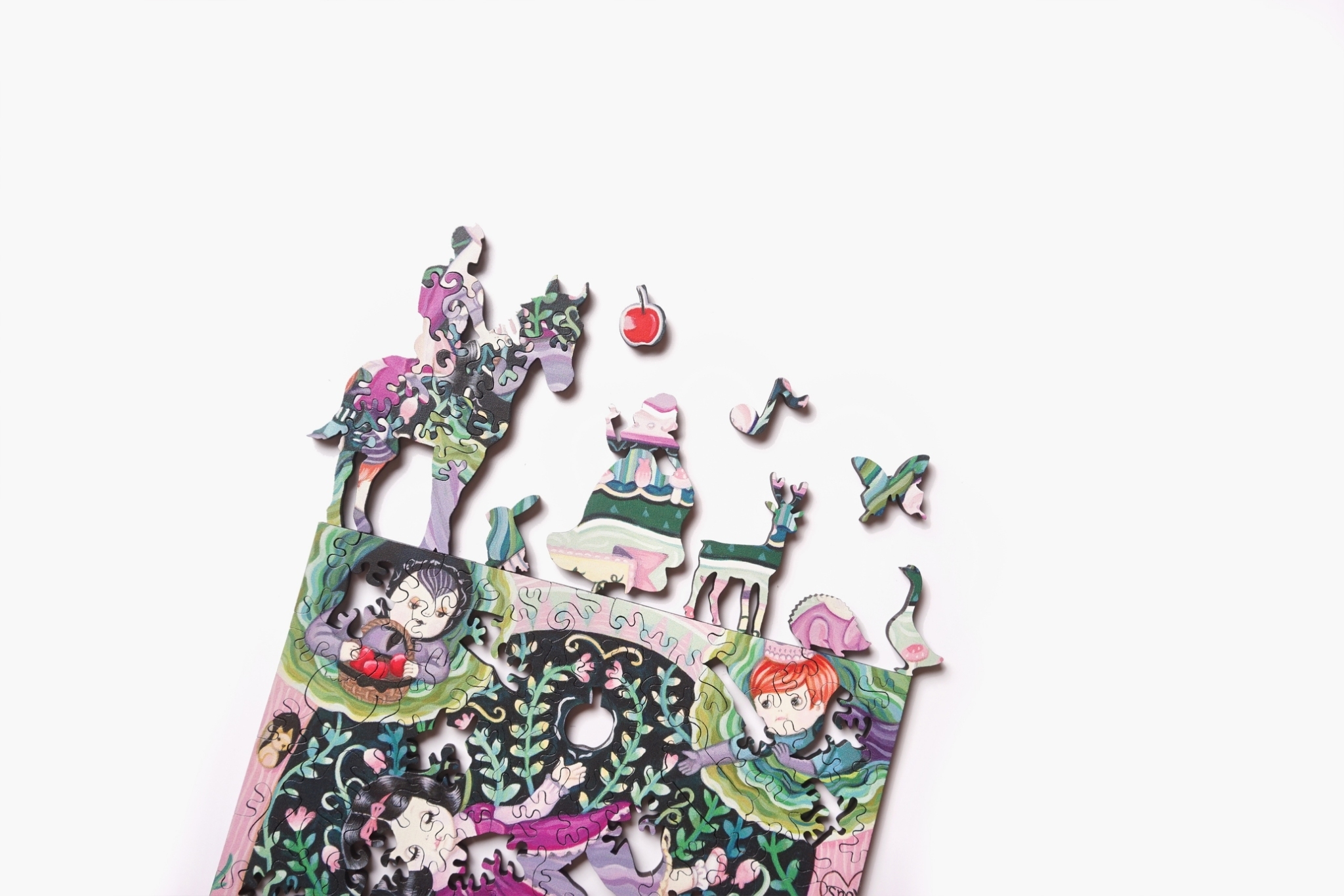 白雪公主睡著了 Snow White 木質拼圖