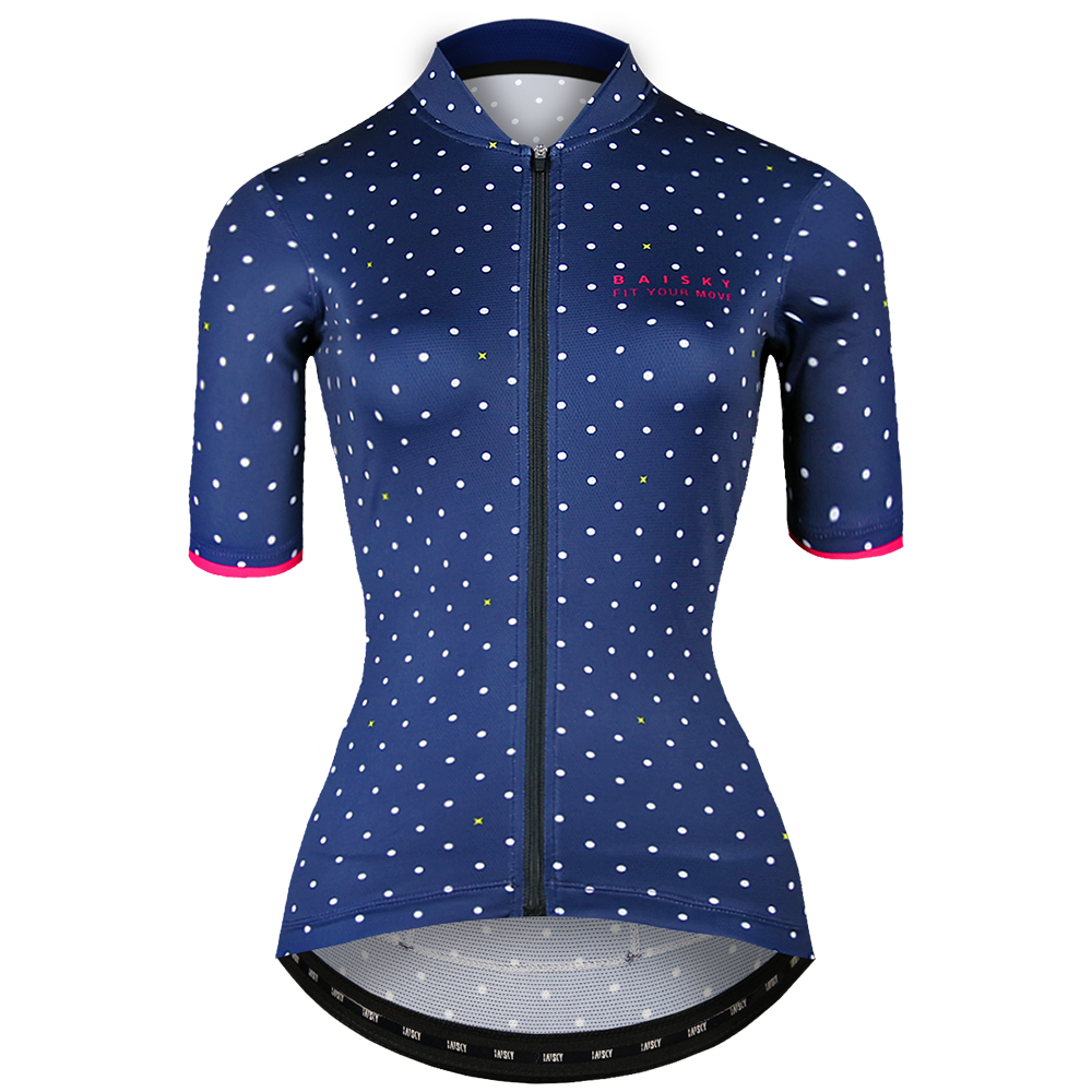 女款短車衣 紳士 星點藍