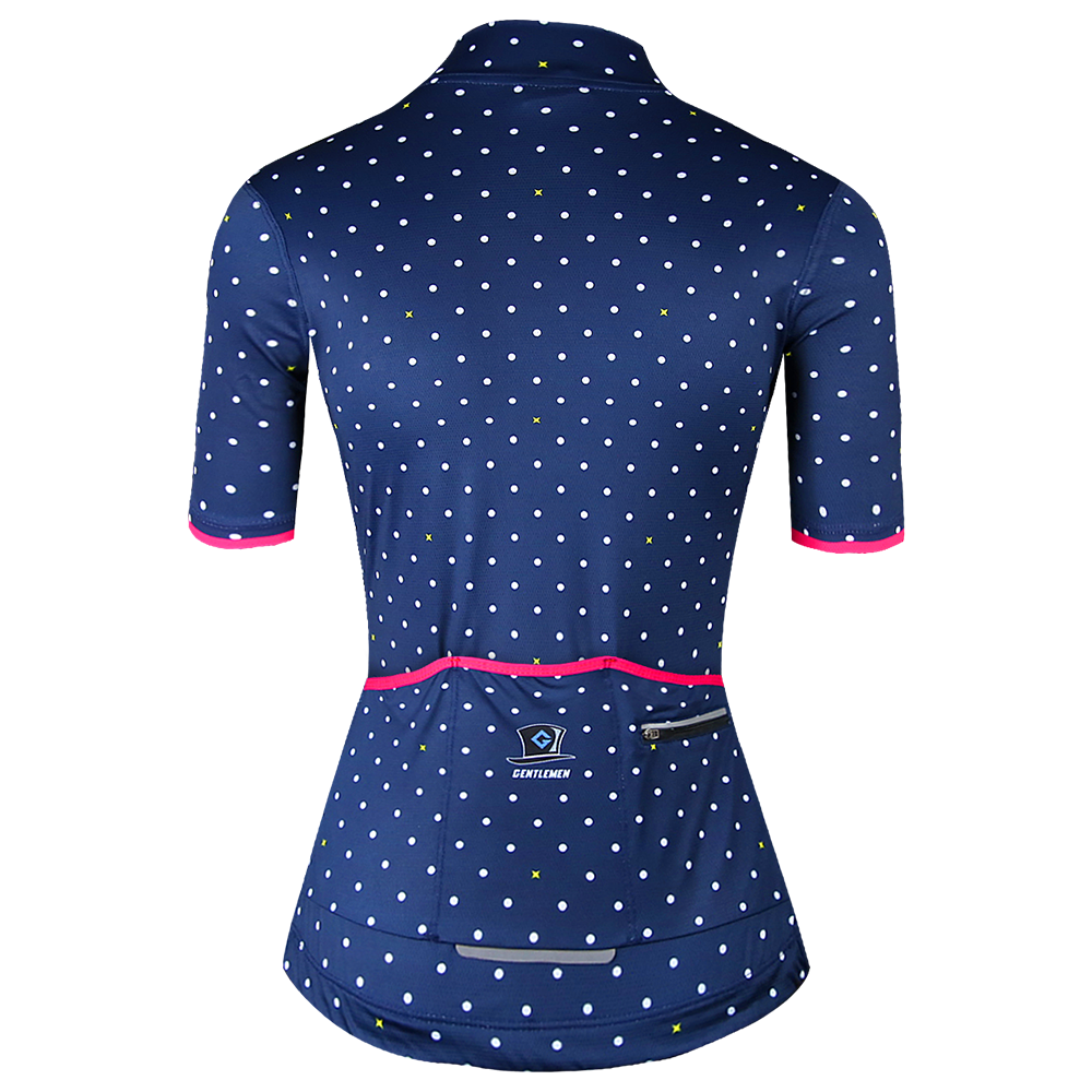 女款短車衣 紳士 星點藍