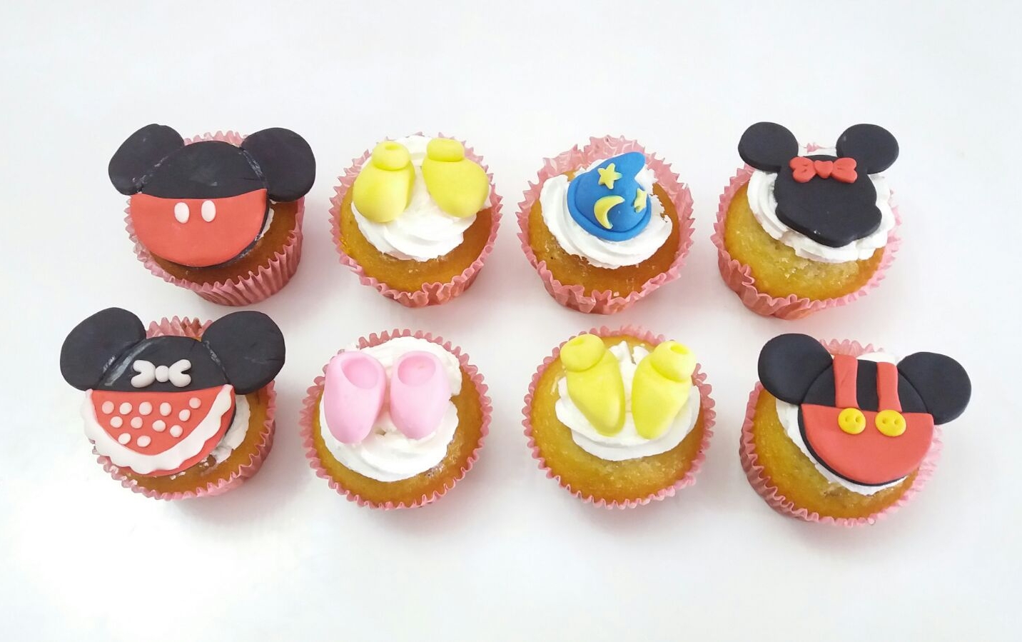 米奇米妮糖皮奶油霜杯子蛋糕