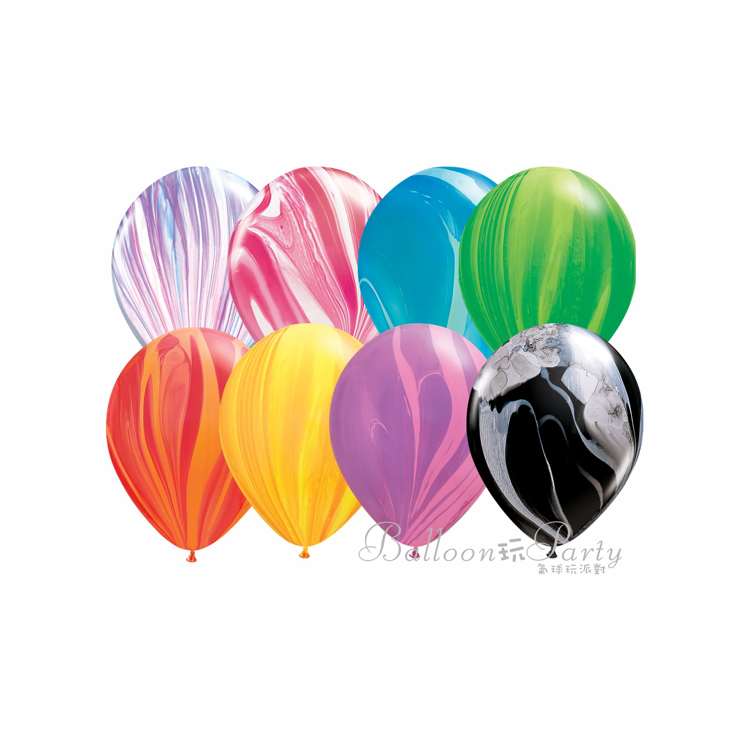 [乳膠球]12吋琥珀/大理石紋球